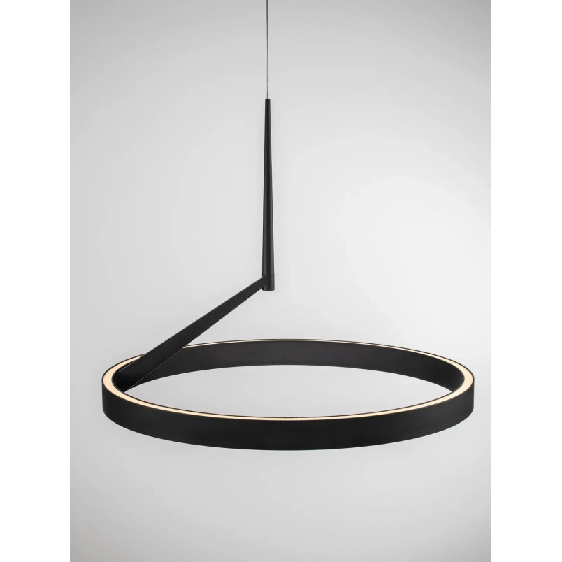 Lampa wisząca okrągła - ring - ściemniacz triac Fronti LED CCT 2700-4000K 60cm czarna