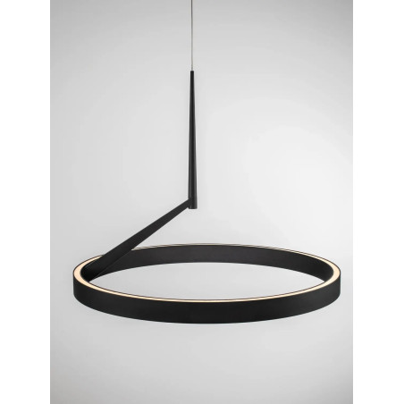 Lampa wisząca okrągła - ring - ściemniacz triac Fronti LED CCT 2700-4000K 60cm czarna