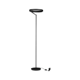 Lampa podłogowa ring z dotykowym ściemniaczem Fronti LED 3000K 40cm H180cm czarna