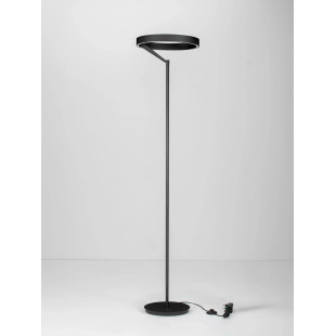 Lampa podłogowa ring z dotykowym ściemniaczem Fronti LED 3000K 40cm H180cm czarna
