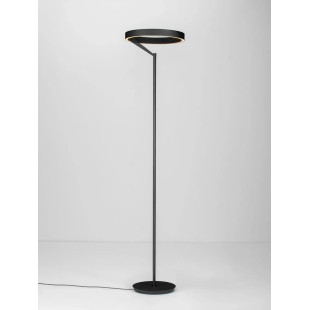 Lampa podłogowa ring z dotykowym ściemniaczem Fronti LED 3000K 40cm H180cm czarna