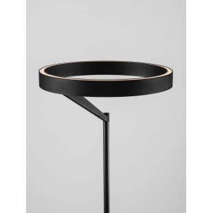 Lampa podłogowa ring z dotykowym ściemniaczem Fronti LED 3000K 40cm H180cm czarna