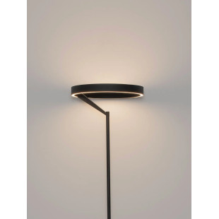 Lampa podłogowa ring z dotykowym ściemniaczem Fronti LED 3000K 40cm H180cm czarna