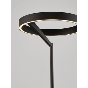 Lampa podłogowa ring z dotykowym ściemniaczem Fronti LED 3000K 40cm H180cm czarna