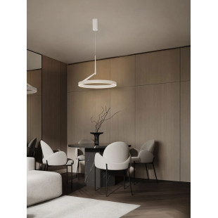 Lampa wisząca okrągła - ring - ściemniacz triac Fronti LED CCT 2700-4000K 60cm biała