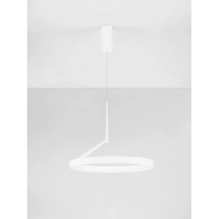 Lampa wisząca okrągła - ring - ściemniacz triac Fronti LED CCT 2700-4000K 60cm biała