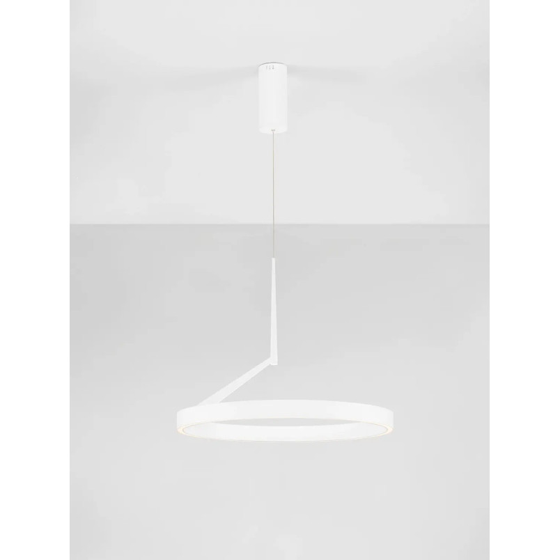 Lampa wisząca okrągła - ring - ściemniacz triac Fronti LED CCT 2700-4000K 60cm biała