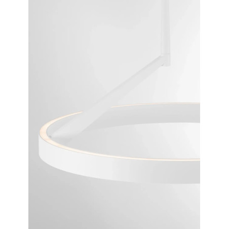 Lampa wisząca okrągła - ring - ściemniacz triac Fronti LED CCT 2700-4000K 60cm biała