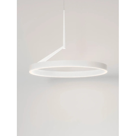 Lampa wisząca okrągła - ring - ściemniacz triac Fronti LED CCT 2700-4000K 60cm biała