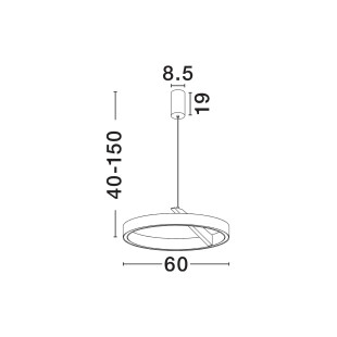 Lampa wisząca okrągła - ring - ściemniacz triac Fronti LED CCT 2700-4000K 60cm biała