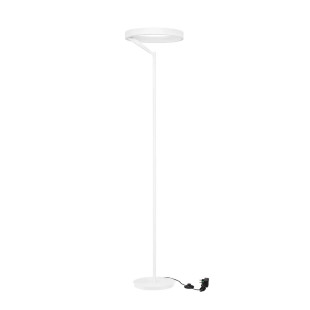 Lampa podłogowa ring z dotykowym ściemniaczem Fronti LED 3000K 40cm H180cm biała