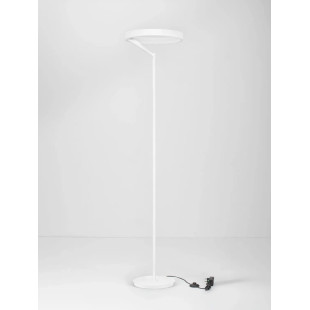Lampa podłogowa ring z dotykowym ściemniaczem Fronti LED 3000K 40cm H180cm biała