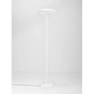 Lampa podłogowa ring z dotykowym ściemniaczem Fronti LED 3000K 40cm H180cm biała