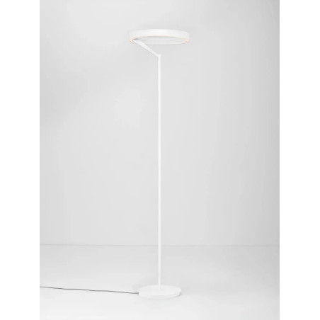 Lampa podłogowa ring z dotykowym ściemniaczem Fronti LED 3000K 40cm H180cm biała