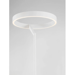 Lampa podłogowa ring z dotykowym ściemniaczem Fronti LED 3000K 40cm H180cm biała