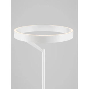 Lampa podłogowa ring z dotykowym ściemniaczem Fronti LED 3000K 40cm H180cm biała