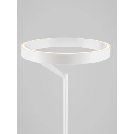 Lampa podłogowa ring z dotykowym ściemniaczem Fronti LED 3000K 40cm H180cm biała