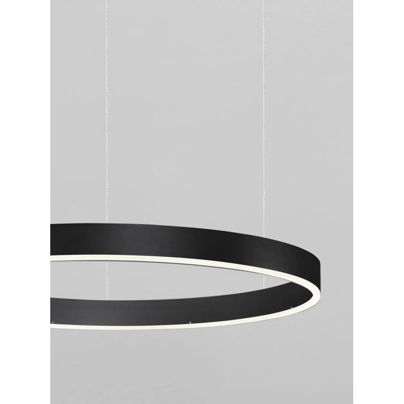 Lampa wisząca okrągła ring - ściemniacz triac Lupia 100cm LED 3000K czarna