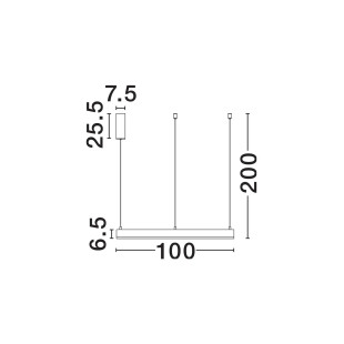 Lampa wisząca okrągła ring - ściemniacz triac Lupia 100cm LED 3000K czarna