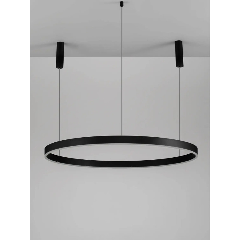 Lampa wisząca okrągła ring - ściemniacz triac Lupia 120cm LED 3000K czarna