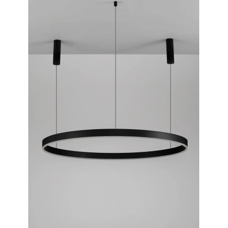 Lampa wisząca okrągła ring - ściemniacz triac Lupia 120cm LED 3000K czarna
