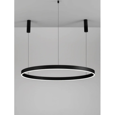 Lampa wisząca okrągła ring - ściemniacz triac Lupia 120cm LED 3000K czarna