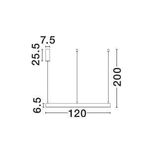 Lampa wisząca okrągła ring - ściemniacz triac Lupia 120cm LED 3000K czarna
