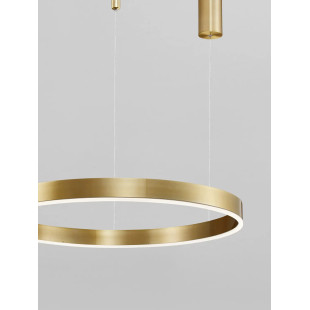 Lampa wisząca okrągła ring - ściemniacz triac Lupia 60cm LED 3000K złoty mosiądz
