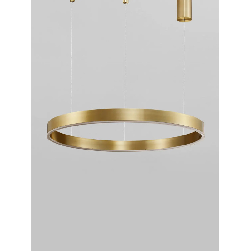 Lampa wisząca okrągła ring - ściemniacz triac Lupia 100cm LED 3000K złoty mosiądz