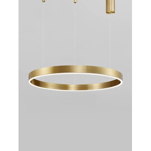 Lampa wisząca okrągła ring - ściemniacz triac Lupia 100cm LED 3000K złoty mosiądz