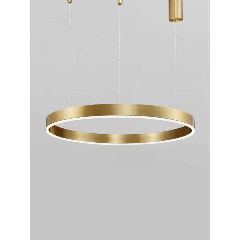 Lampa wisząca okrągła ring - ściemniacz triac Lupia 100cm LED 3000K złoty mosiądz