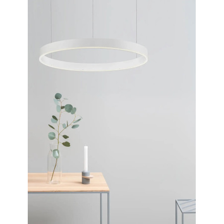 Lampa wisząca okrągła ring - ściemniacz triac Lupia 60cm LED 3000K biała