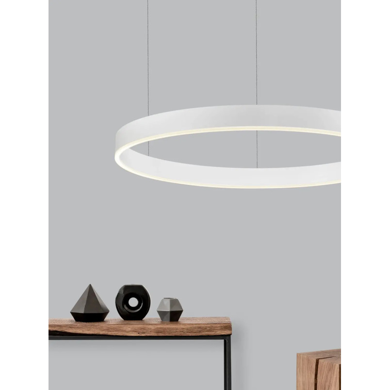 Lampa wisząca okrągła ring - ściemniacz triac Lupia 80cm LED 3000K biała