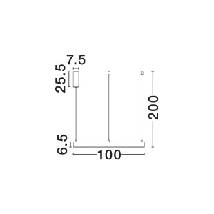 Lampa wisząca okrągła ring - ściemniacz triac Lupia 100cm LED 3000K biała