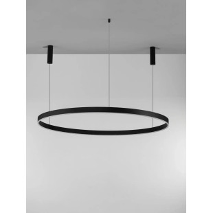 Lampa wisząca okrągła ring - ściemniacz triac Lupia 150cm LED 3000K czarna