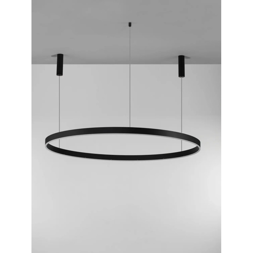 Lampa wisząca okrągła ring - ściemniacz triac Lupia 150cm LED 3000K czarna