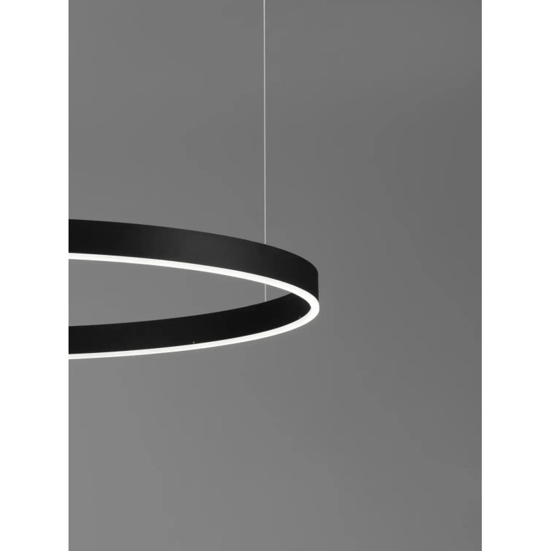 Lampa wisząca okrągła ring - ściemniacz triac Lupia 150cm LED 3000K czarna