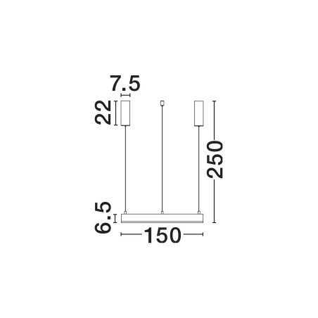 Lampa wisząca okrągła ring - ściemniacz triac Lupia 150cm LED 3000K biała