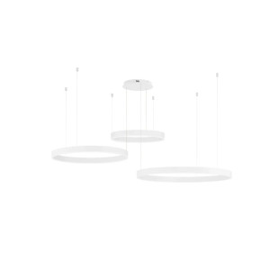 Lampa wisząca 2 okręgi  - ściemniacz triac Lupia 60/80/100cm LED 3000K biała