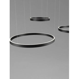 Lampa wisząca 3 ringi - ściemniacz triac Giotto 40/60/80cm LED 3000K czarna