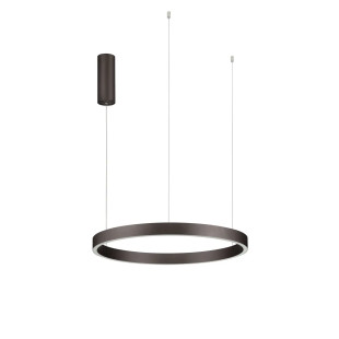 Lampa wisząca okrągła ring - ściemniacz triac Giotto 60cm LED 3000K szczotkowany brąz