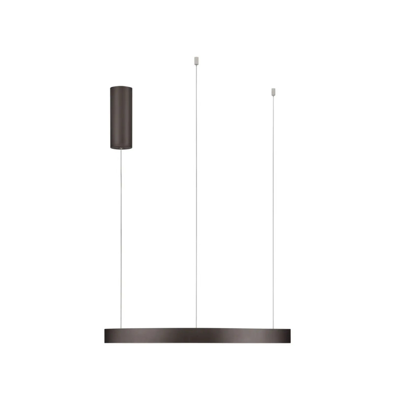 Lampa wisząca okrągła ring - ściemniacz triac Giotto 60cm LED 3000K szczotkowany brąz