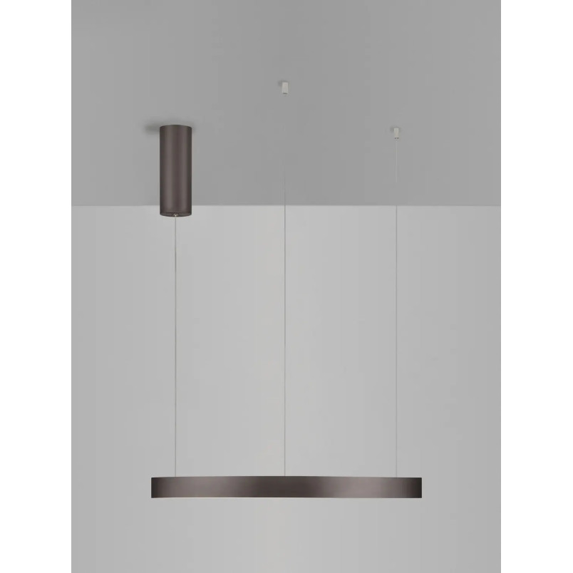 Lampa wisząca okrągła ring - ściemniacz triac Giotto 60cm LED 3000K szczotkowany brąz