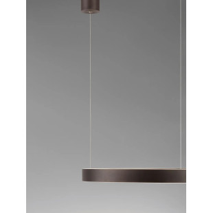 Lampa wisząca okrągła ring - ściemniacz triac Giotto 60cm LED 3000K szczotkowany brąz