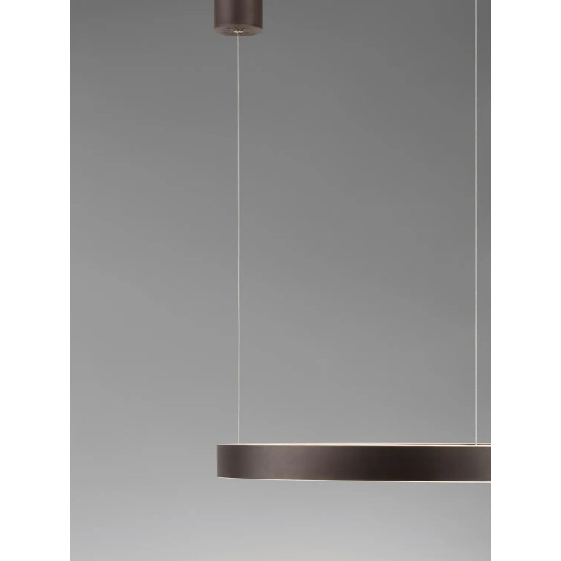 Lampa wisząca okrągła ring - ściemniacz triac Giotto 60cm LED 3000K szczotkowany brąz