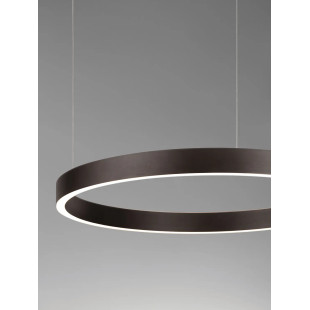 Lampa wisząca okrągła ring - ściemniacz triac Giotto 60cm LED 3000K szczotkowany brąz