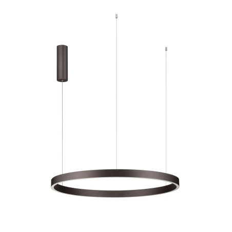 Lampa wisząca okrągła ring - ściemniacz triac Giotto 80cm LED 3000K szczotkowany brąz