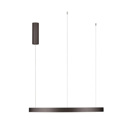 Lampa wisząca okrągła ring - ściemniacz triac Giotto 80cm LED 3000K szczotkowany brąz