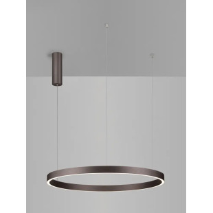 Lampa wisząca okrągła ring - ściemniacz triac Giotto 80cm LED 3000K szczotkowany brąz