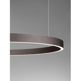 Lampa wisząca okrągła ring - ściemniacz triac Giotto 80cm LED 3000K szczotkowany brąz